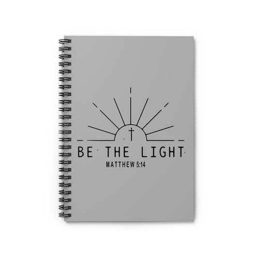 Be the Light Spiral Notebook — Matthew 5:14 Christian Ruled Journal