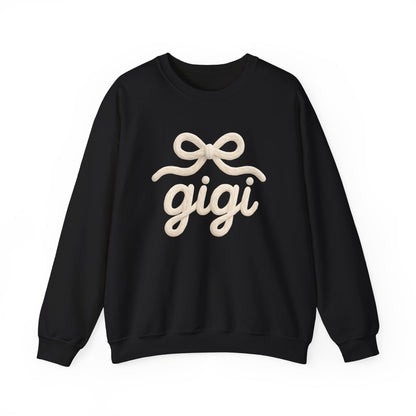 Gigi Cozy Crewneck Sweatshirt – Soft Script Bow Graphic