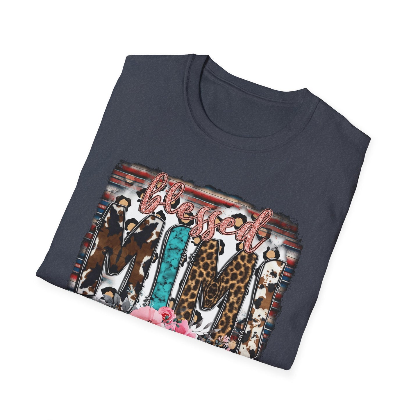 T-Shirt — 'Mama' Leopard & Floral Graphic Tee