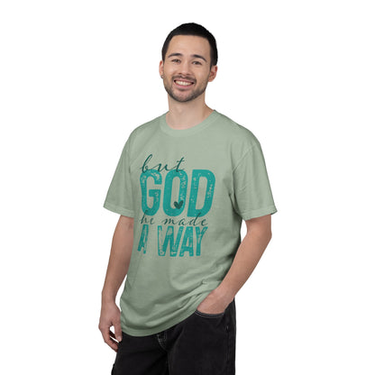 Christian T-Shirt — “But God He Made A Way” Inspirational Faith Tee
