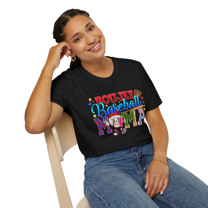Rough & Rowdy Baseball Mama T-Shirt – Colorful Mom Baseball Shirt
