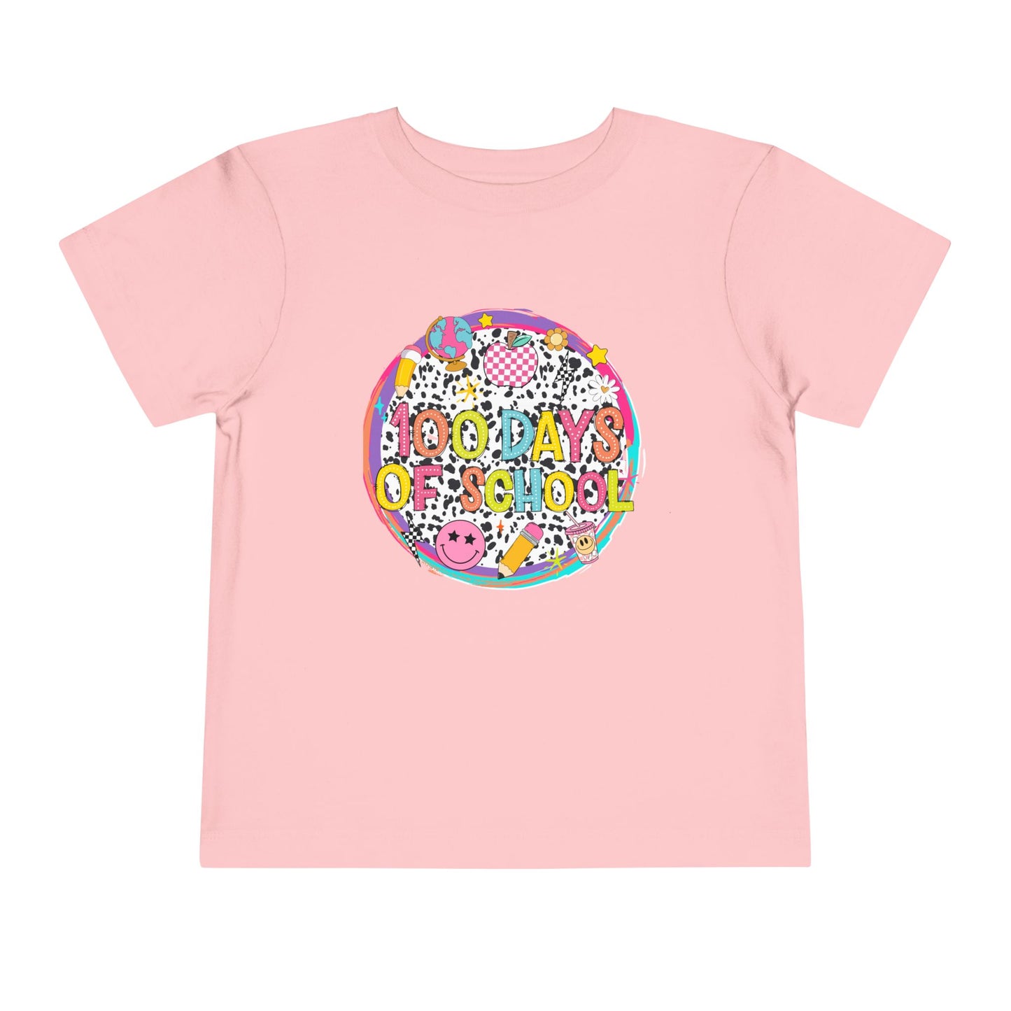 Toddler Tee — "100 Days of School" Colorful Celebration Shirt
