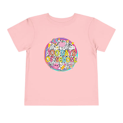 Toddler Tee — "100 Days of School" Colorful Celebration Shirt