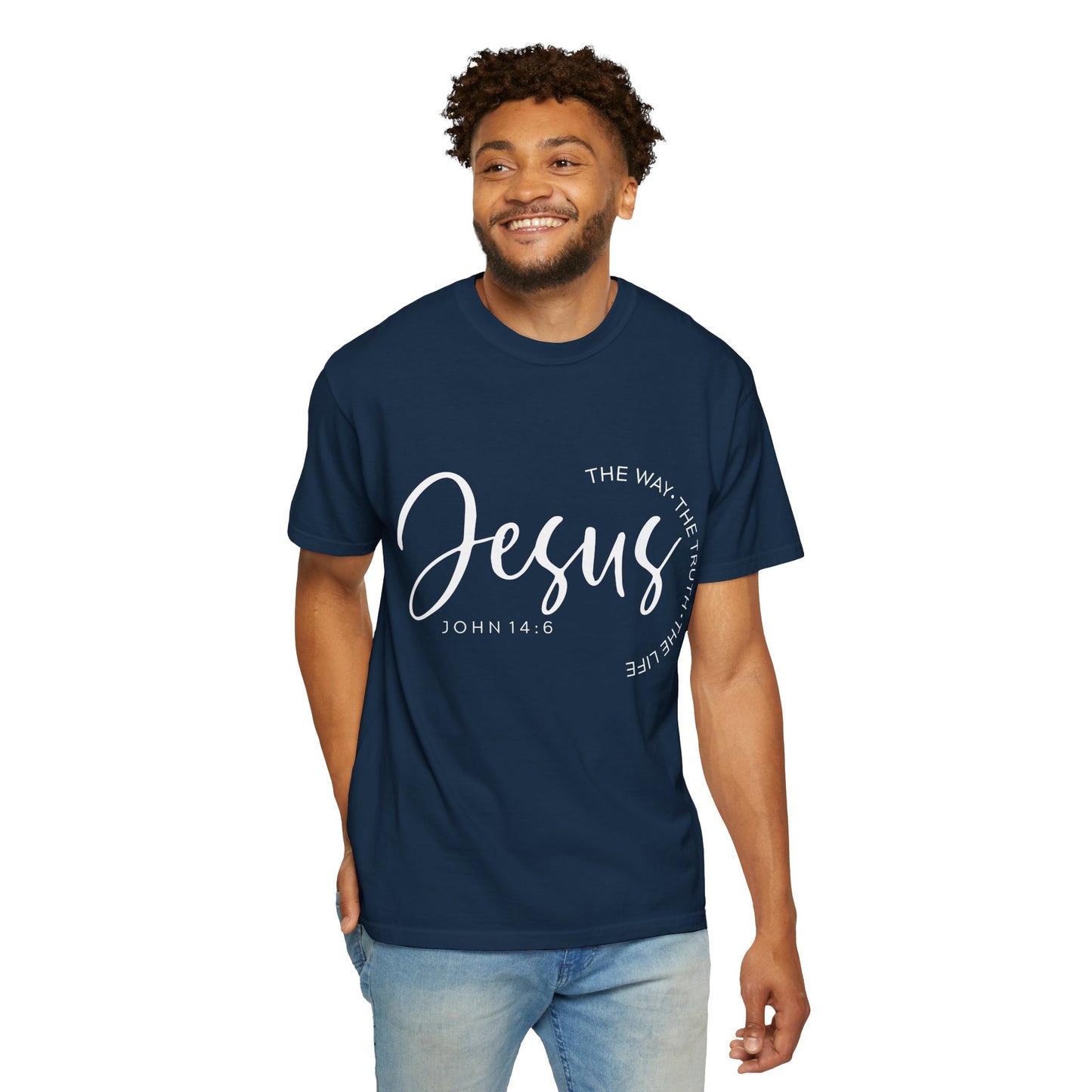Jesus Script T‑Shirt (John 14:6)- Comfort Colors