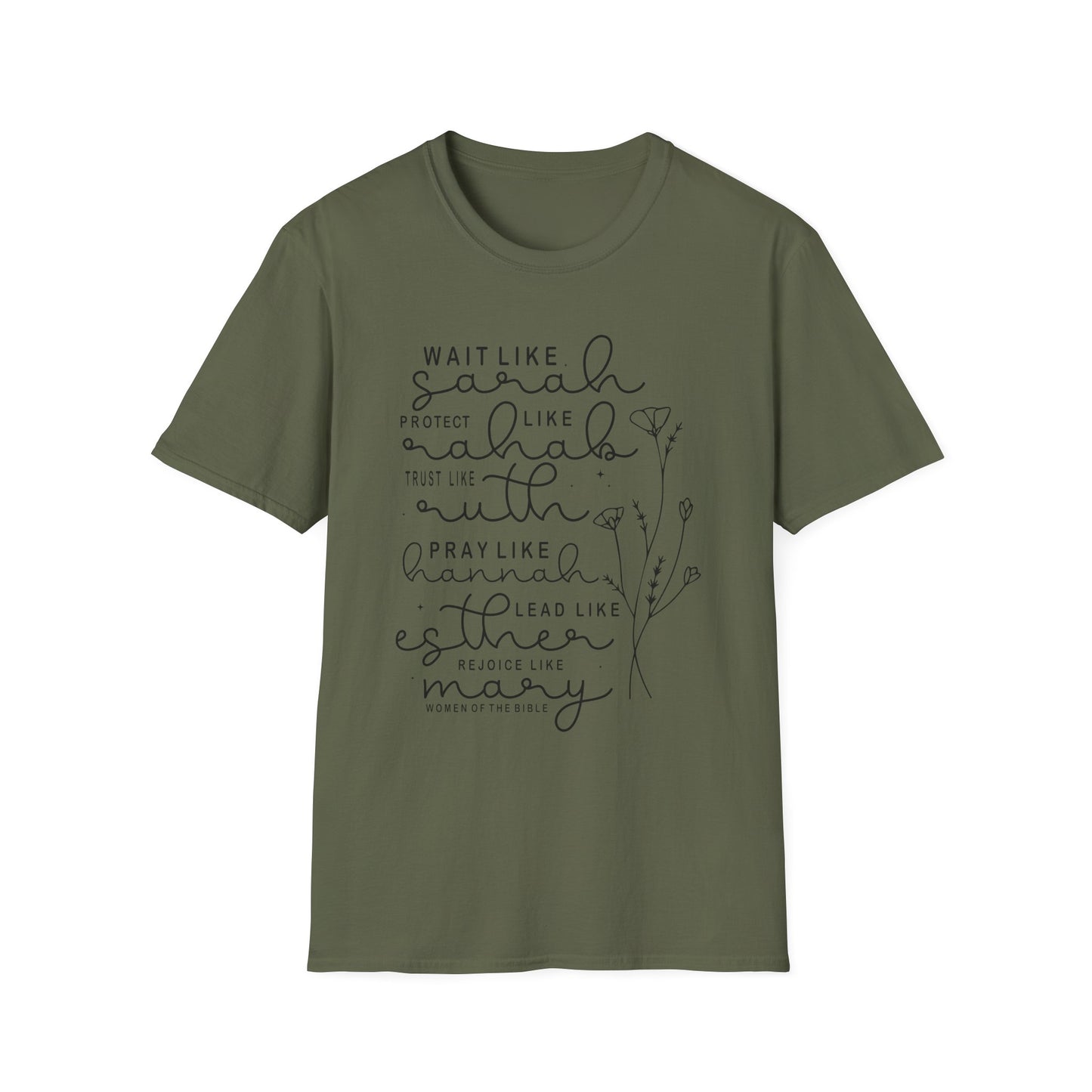 Biblical Women Inspirational T-Shirt — "Wait Like Sarah" Scripture Tee
