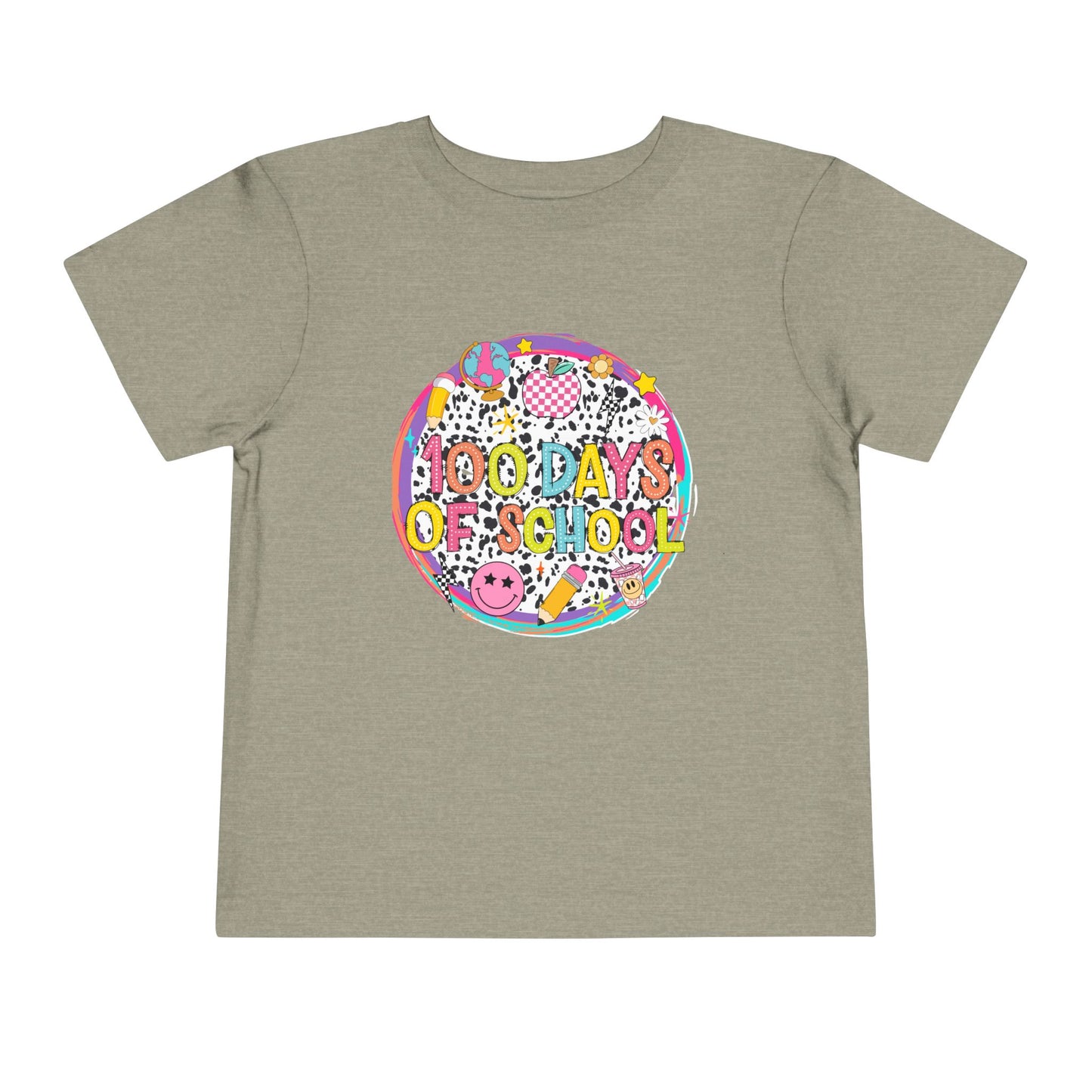 Toddler Tee — "100 Days of School" Colorful Celebration Shirt