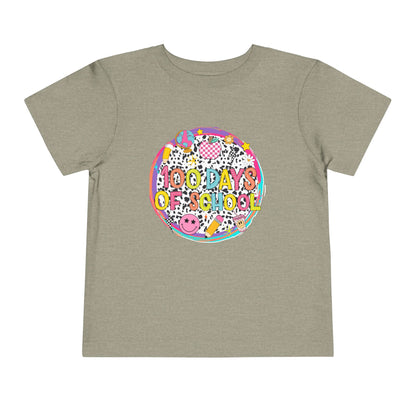 Toddler Tee — "100 Days of School" Colorful Celebration Shirt