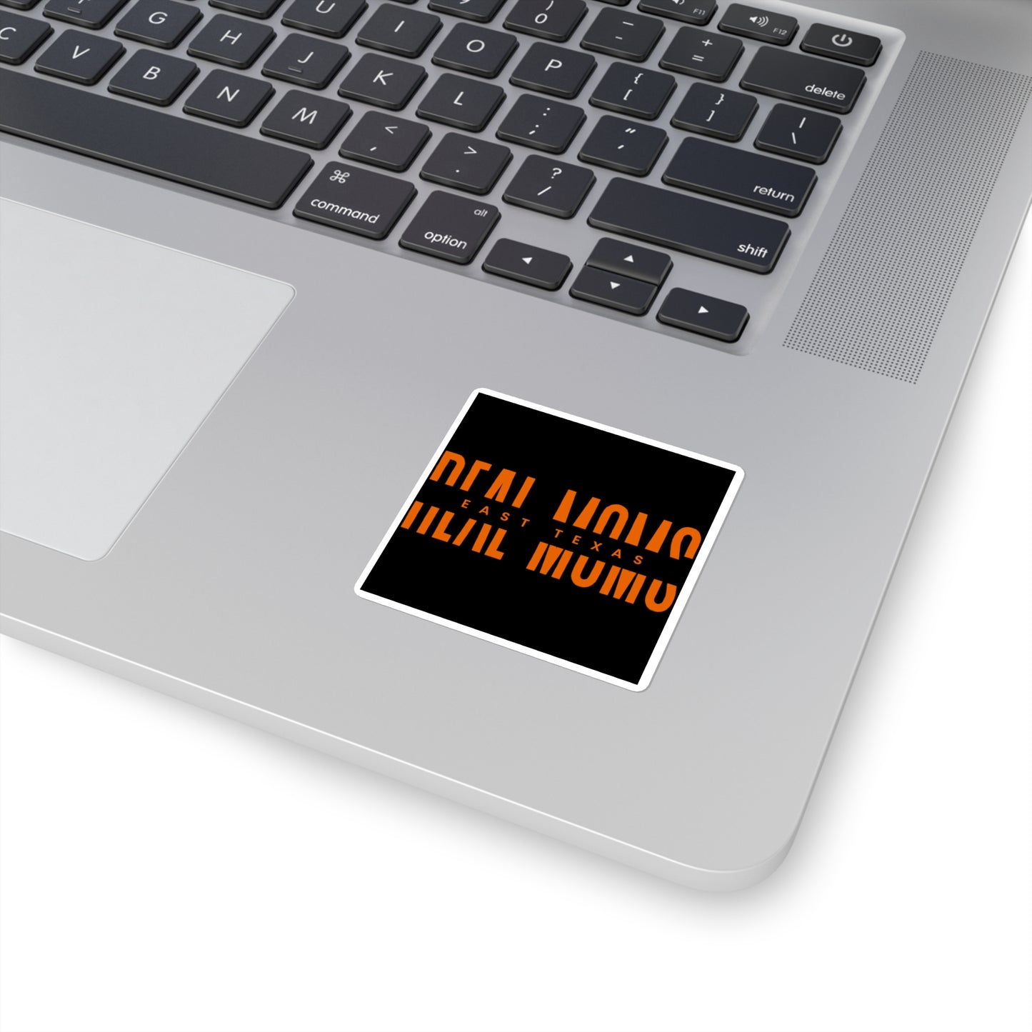 Square Sticker — East Texas Real Moms Orange & Black Logo