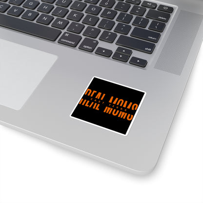 Square Sticker — East Texas Real Moms Orange & Black Logo