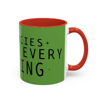 Green Accent Coffee Mug — "New Mercies Every Morning" Inspirational Tea & Coffee Cup