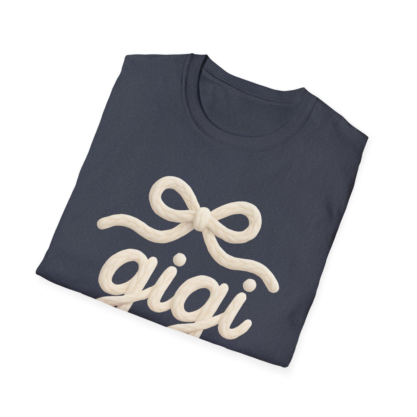 Gigi Script Bow T-Shirt — Cute Grandma Gigi Gift