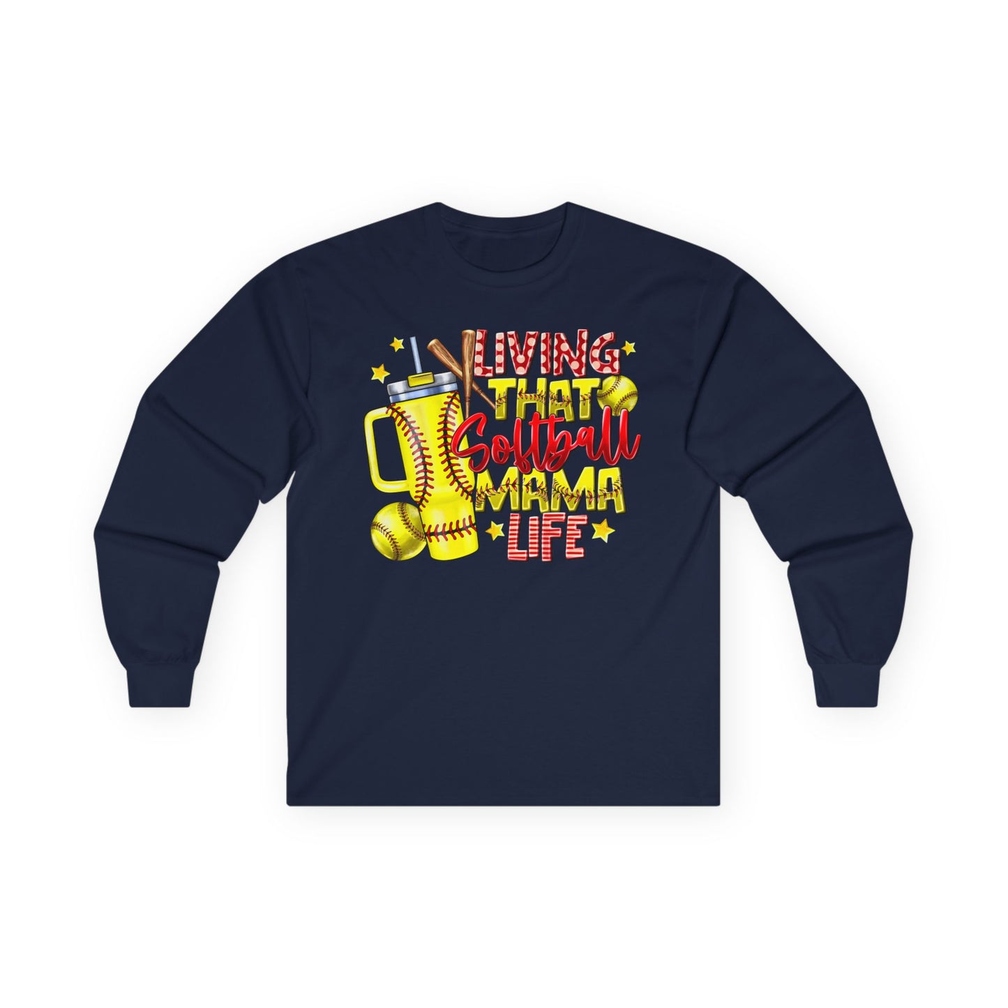 Softball Mama Life Long Sleeve Tee – "Living That Softball Mama Life" Graphic