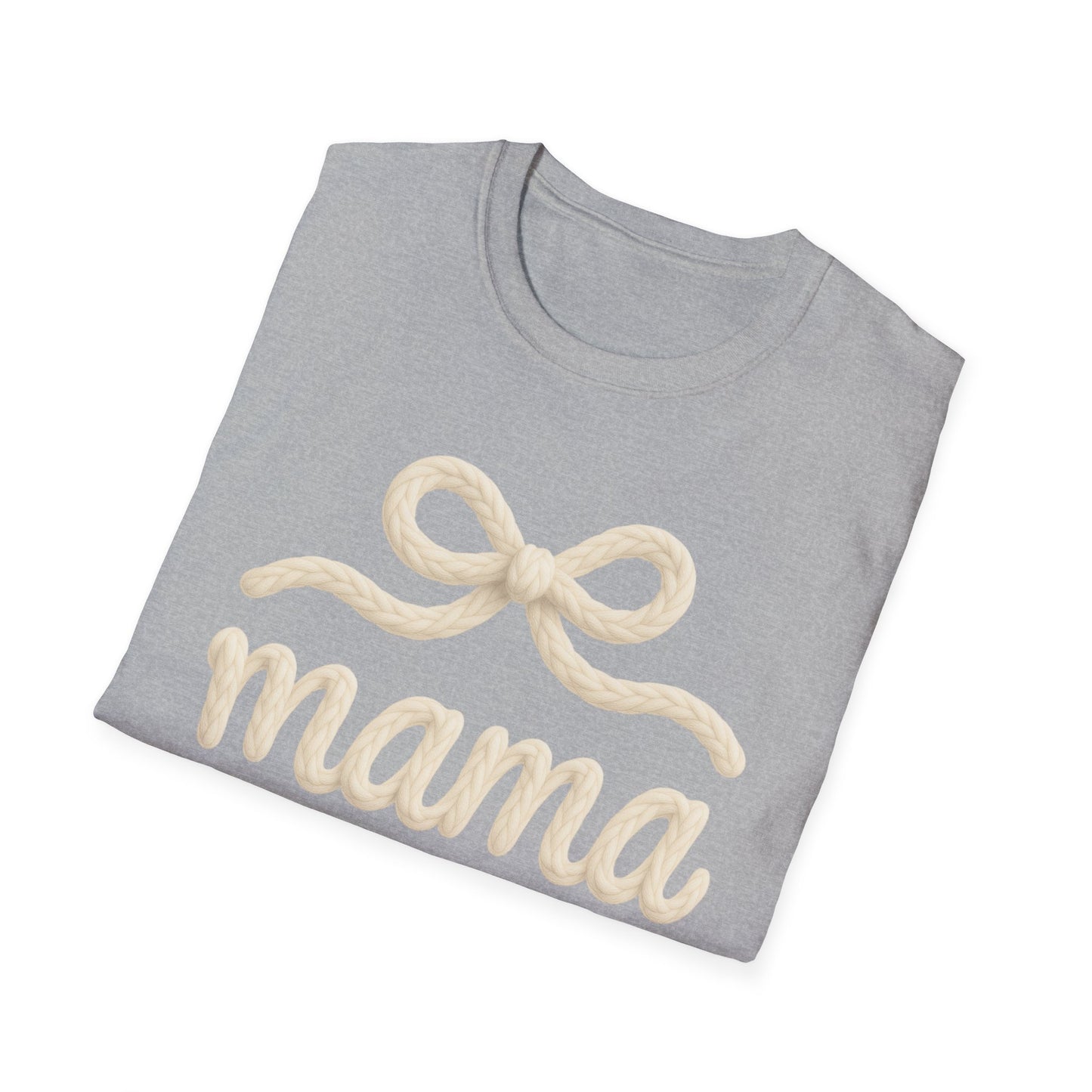 Mama Bow T-Shirt — Soft Feminine "mama" Script Tee (Mother's Day Gift)