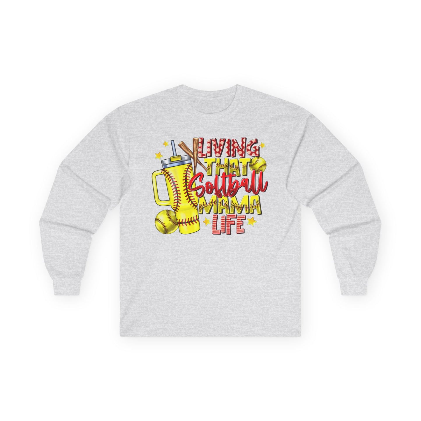 Softball Mama Life Long Sleeve Tee – "Living That Softball Mama Life" Graphic