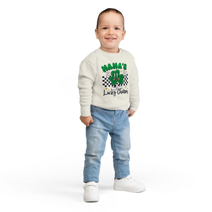 Mama's Lucky Charm Toddler Sweatshirt – Cute St. Patrick's Day Clover Crewneck