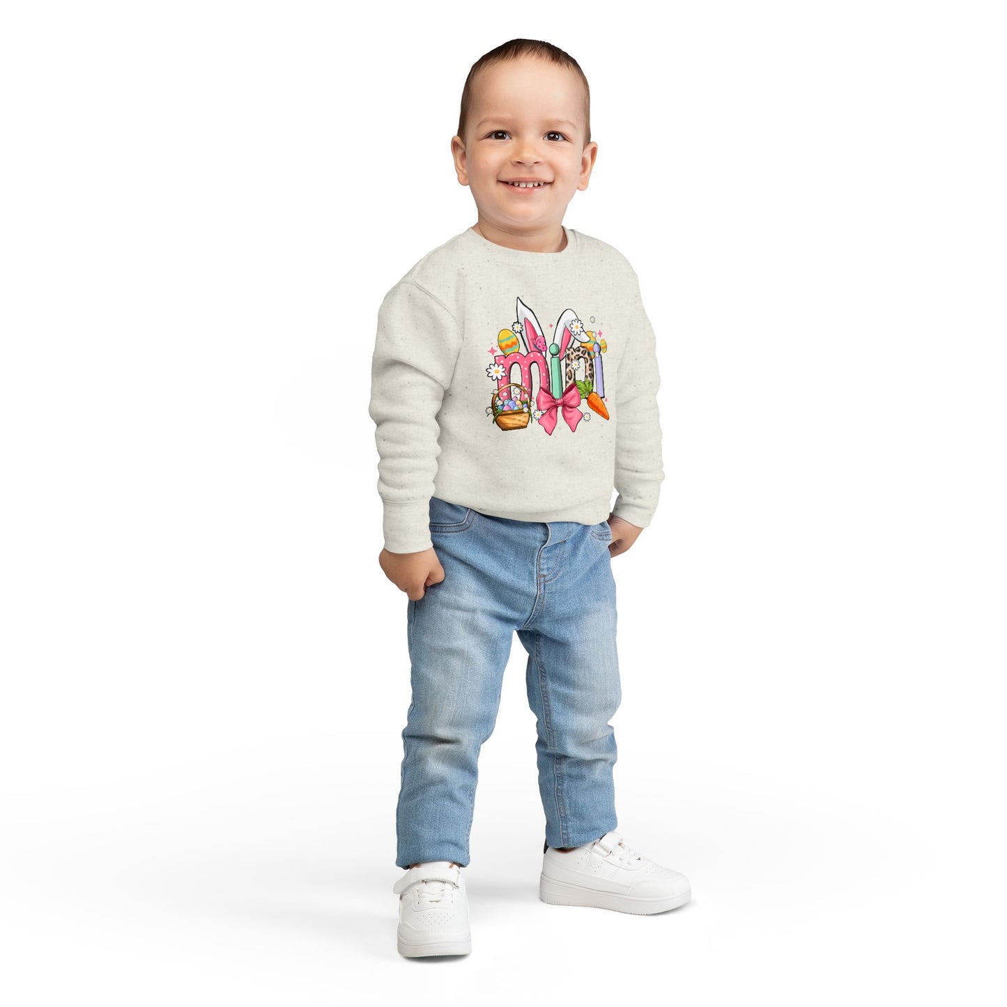 Easter Bunny Toddler Sweatshirt — Cute Spring Egg Hunt Graphic