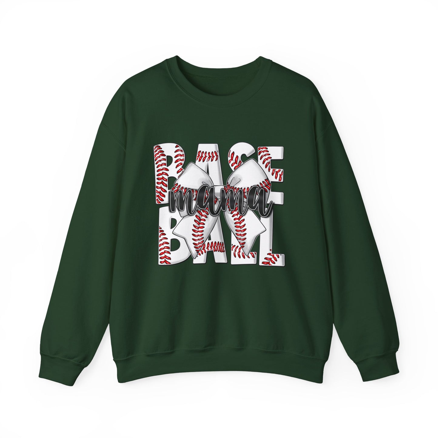 Baseball Mom Crewneck Sweatshirt — 'Base Mom' Graphic Pullover