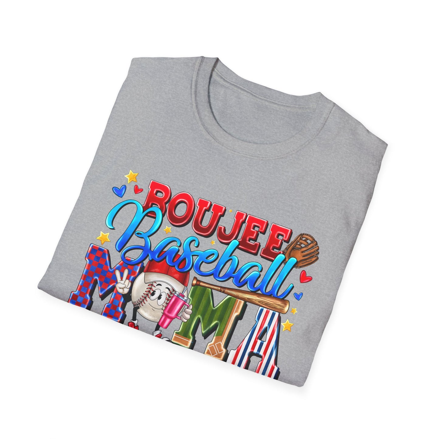 Rough & Rowdy Baseball Mama T-Shirt – Colorful Mom Baseball Shirt