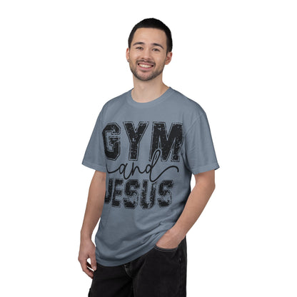 Gym and Jesus T-Shirt – Faith & Fitness Graphic Tee- COMFORT COLORS