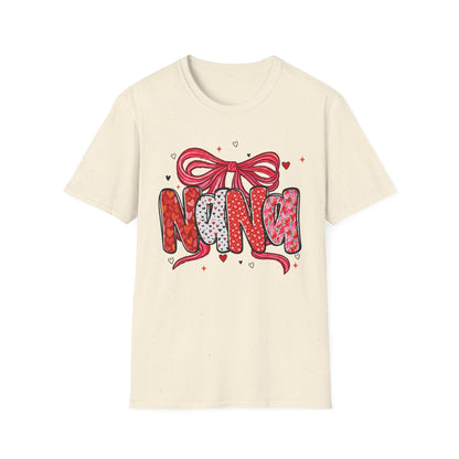 Nana Valentine Tee — Cute Bow & Heart Graphic "Nana" T-Shirt