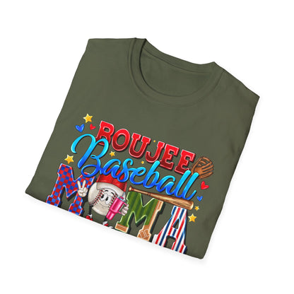 Rough & Rowdy Baseball Mama T-Shirt – Colorful Mom Baseball Shirt