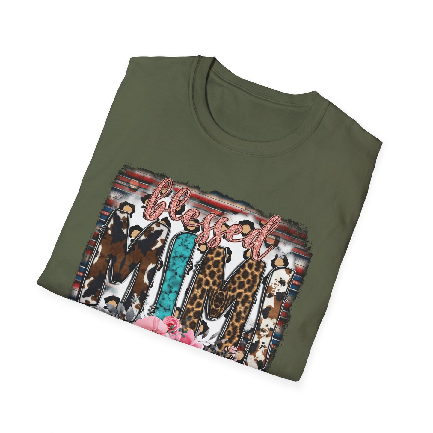 T-Shirt — 'Mama' Leopard & Floral Graphic Tee