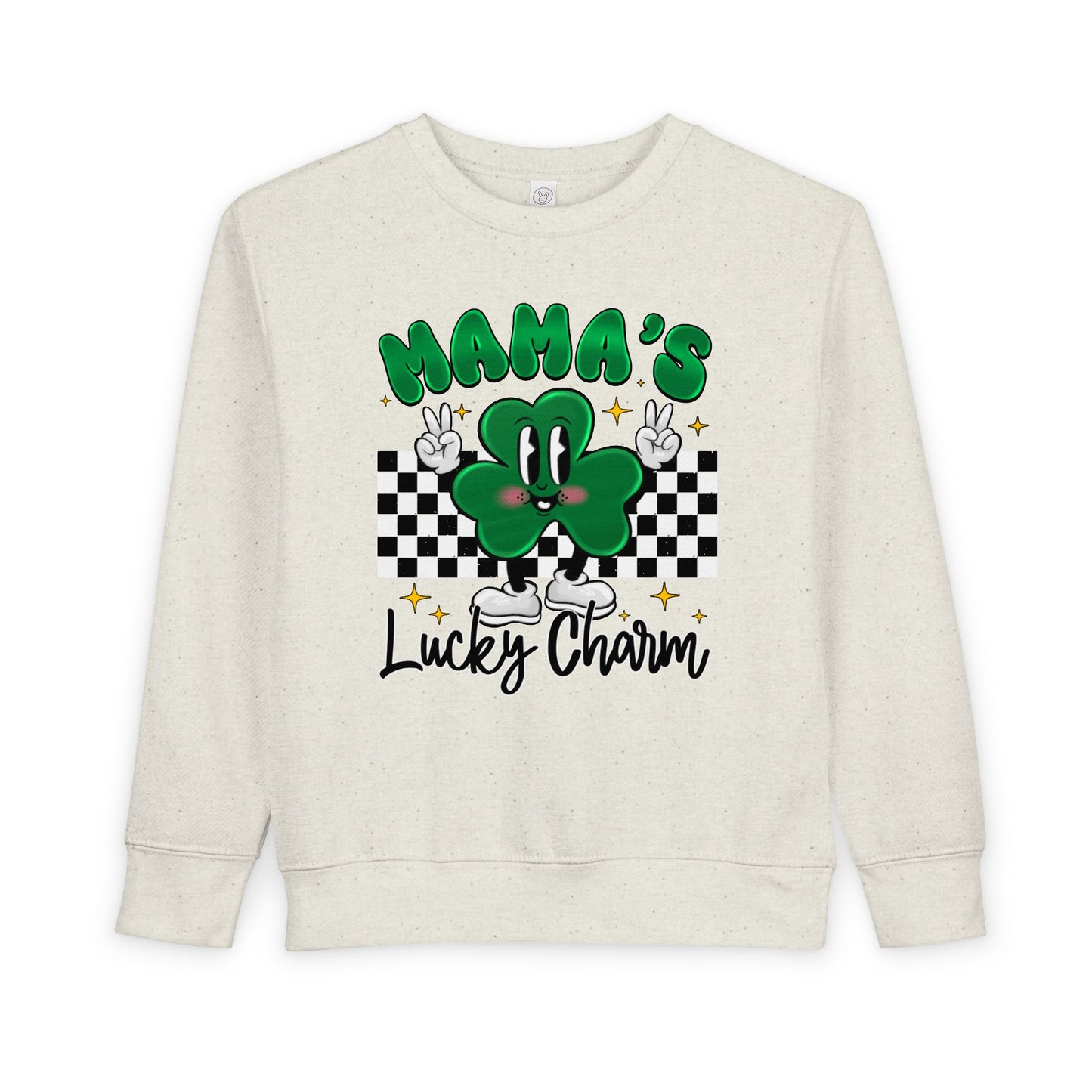 Mama's Lucky Charm Toddler Sweatshirt – Cute St. Patrick's Day Clover Crewneck