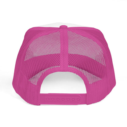 Love Bow Trucker Cap — Cute Pink Ribbon Love Logo Mesh Hat for Valentine’s Day