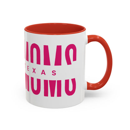 Accent Coffee Mug — "MOM" Bold Pink East Texas Mom Gift