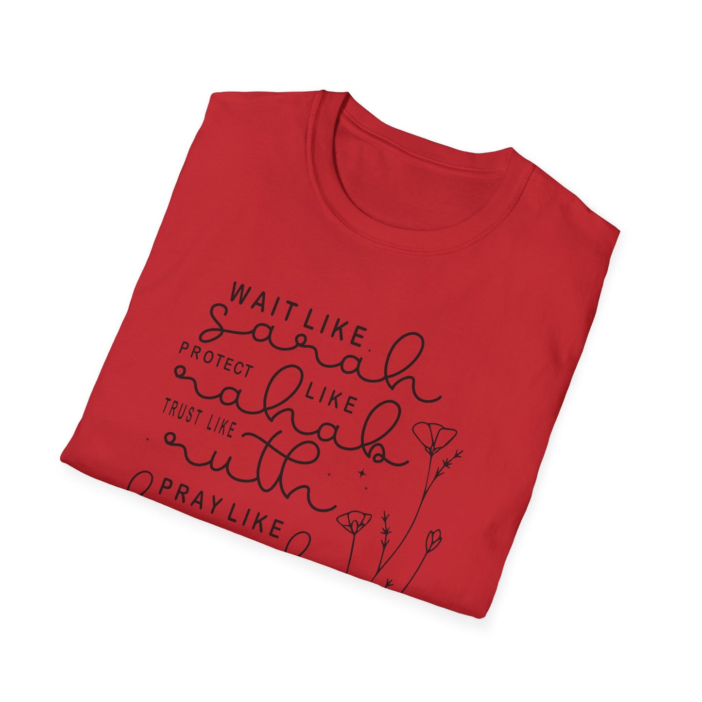 Biblical Women Inspirational T-Shirt — "Wait Like Sarah" Scripture Tee