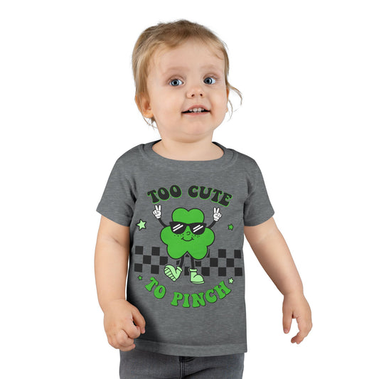 Toddler T‑Shirt — "Too Cute to Pinch" Shamrock St. Patrick’s Day Tee