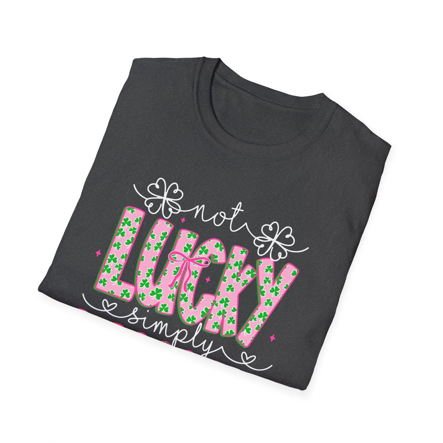 Lucky Simply Blessed T-Shirt — "Not Lucky, Simply Blessed" Christian St. Patrick's Tee