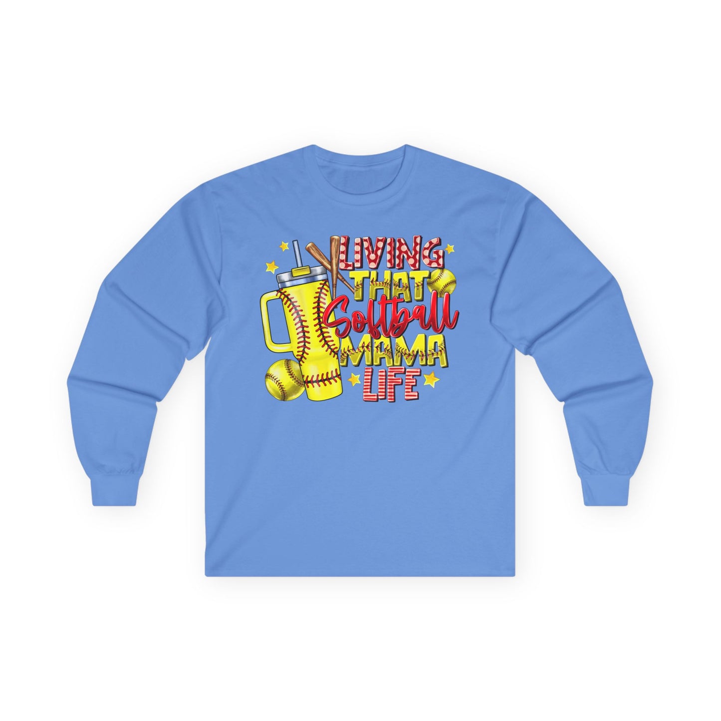 Softball Mama Life Long Sleeve Tee – "Living That Softball Mama Life" Graphic