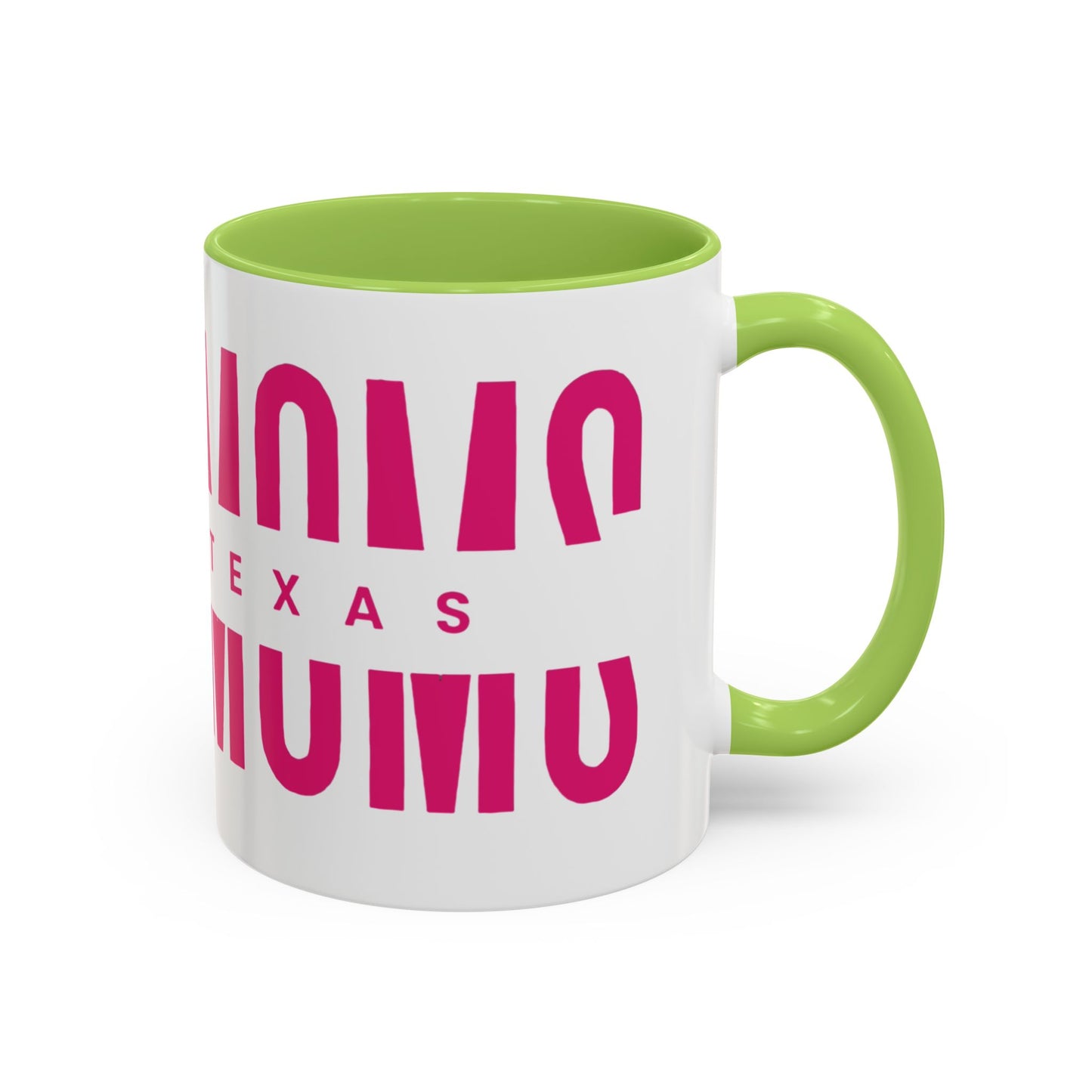 Accent Coffee Mug — "MOM" Bold Pink East Texas Mom Gift