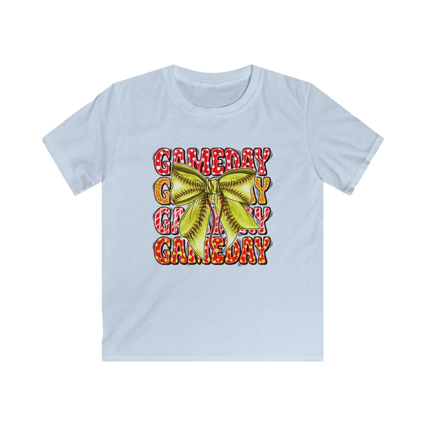Kids Tee — 'Game Day' Softball Bow Graphic