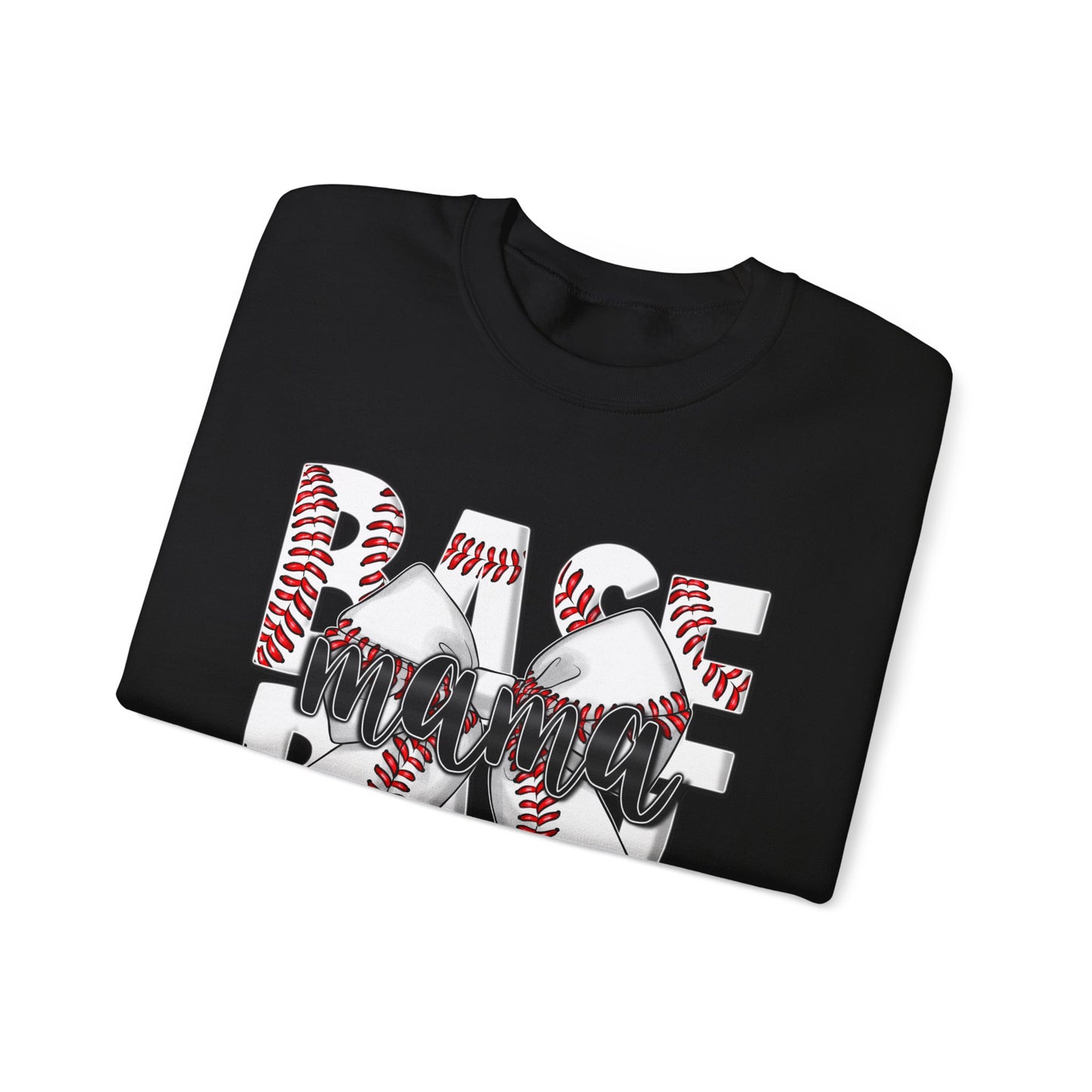 Baseball Mom Crewneck Sweatshirt — 'Base Mom' Graphic Pullover