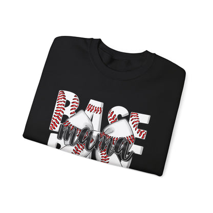 Baseball Mom Crewneck Sweatshirt — 'Base Mom' Graphic Pullover