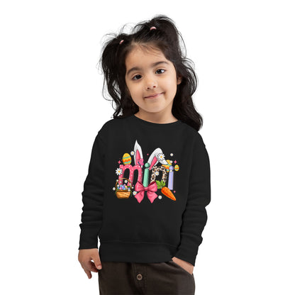 Easter Bunny Toddler Sweatshirt — Cute Spring Egg Hunt Graphic