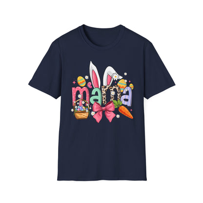Mama Easter Bunny T-Shirt — Cute Spring Mom Tee with Bunny Ears & Eggs