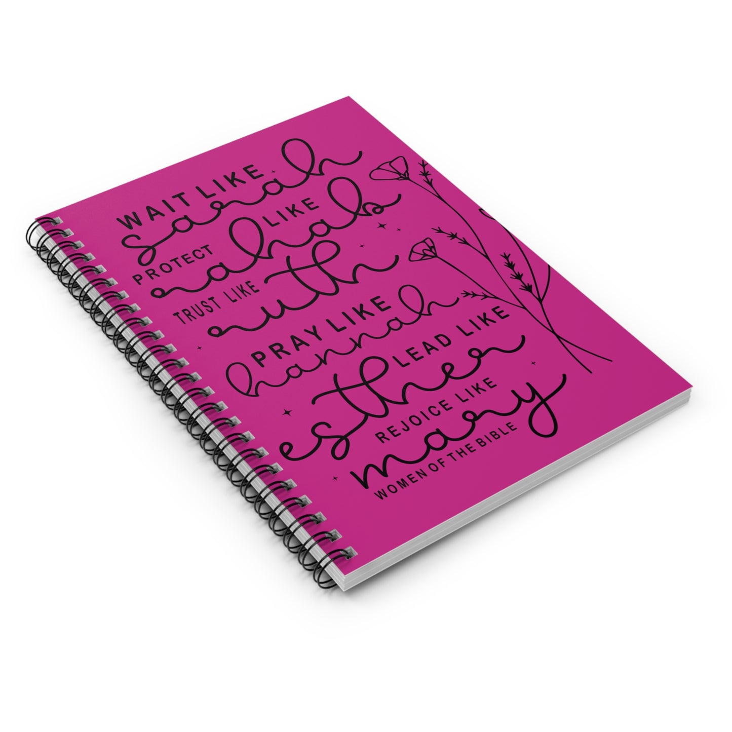 Women of the Bible Spiral Notebook — "Wait Like Sarah" Inspirational Journal