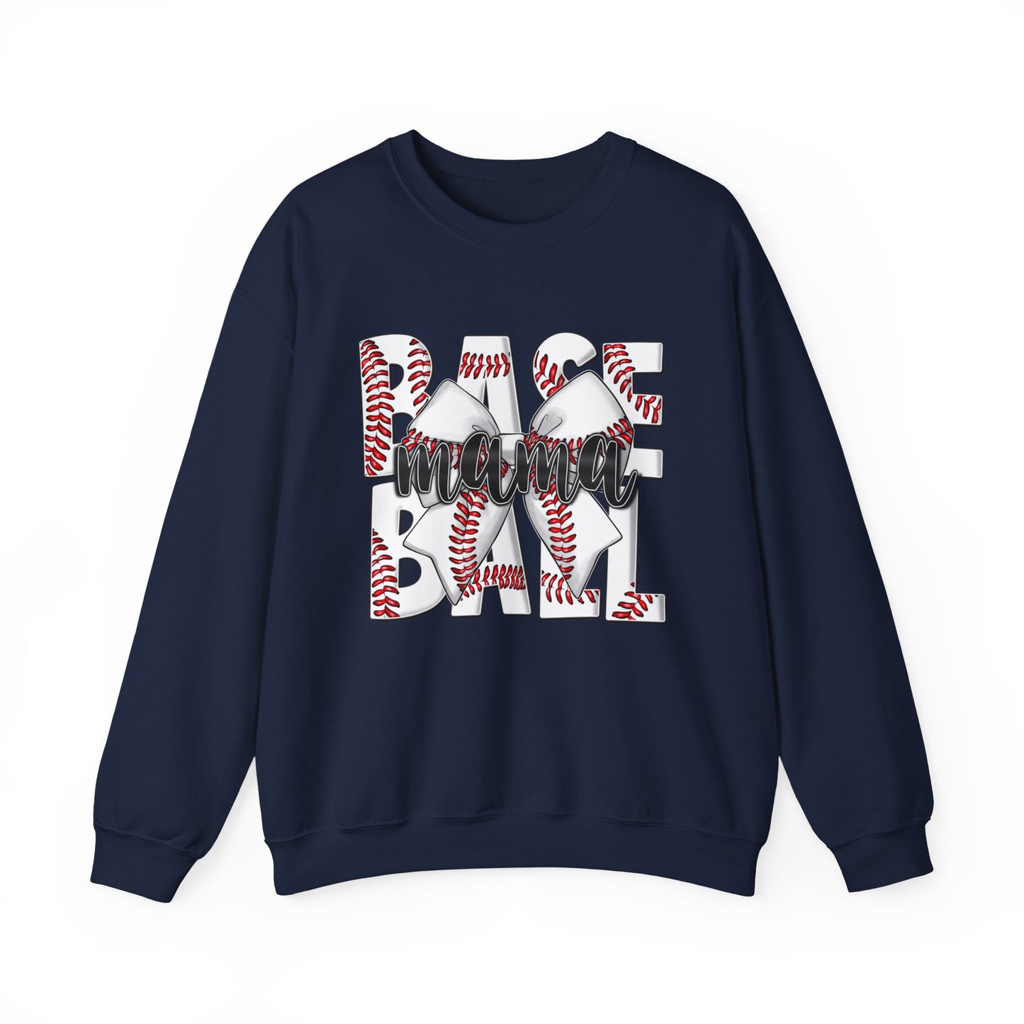 Baseball Mom Crewneck Sweatshirt — 'Base Mom' Graphic Pullover
