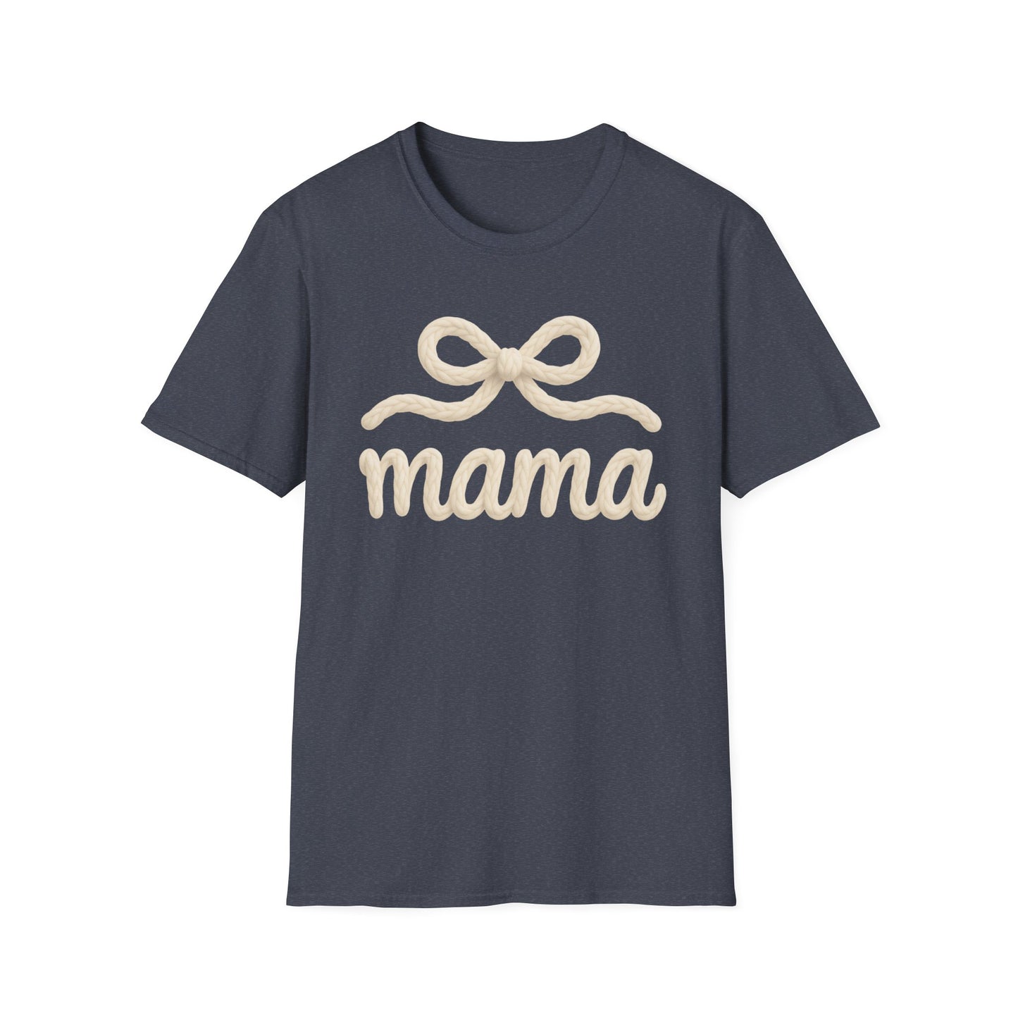 Mama Bow T-Shirt — Soft Feminine "mama" Script Tee (Mother's Day Gift)