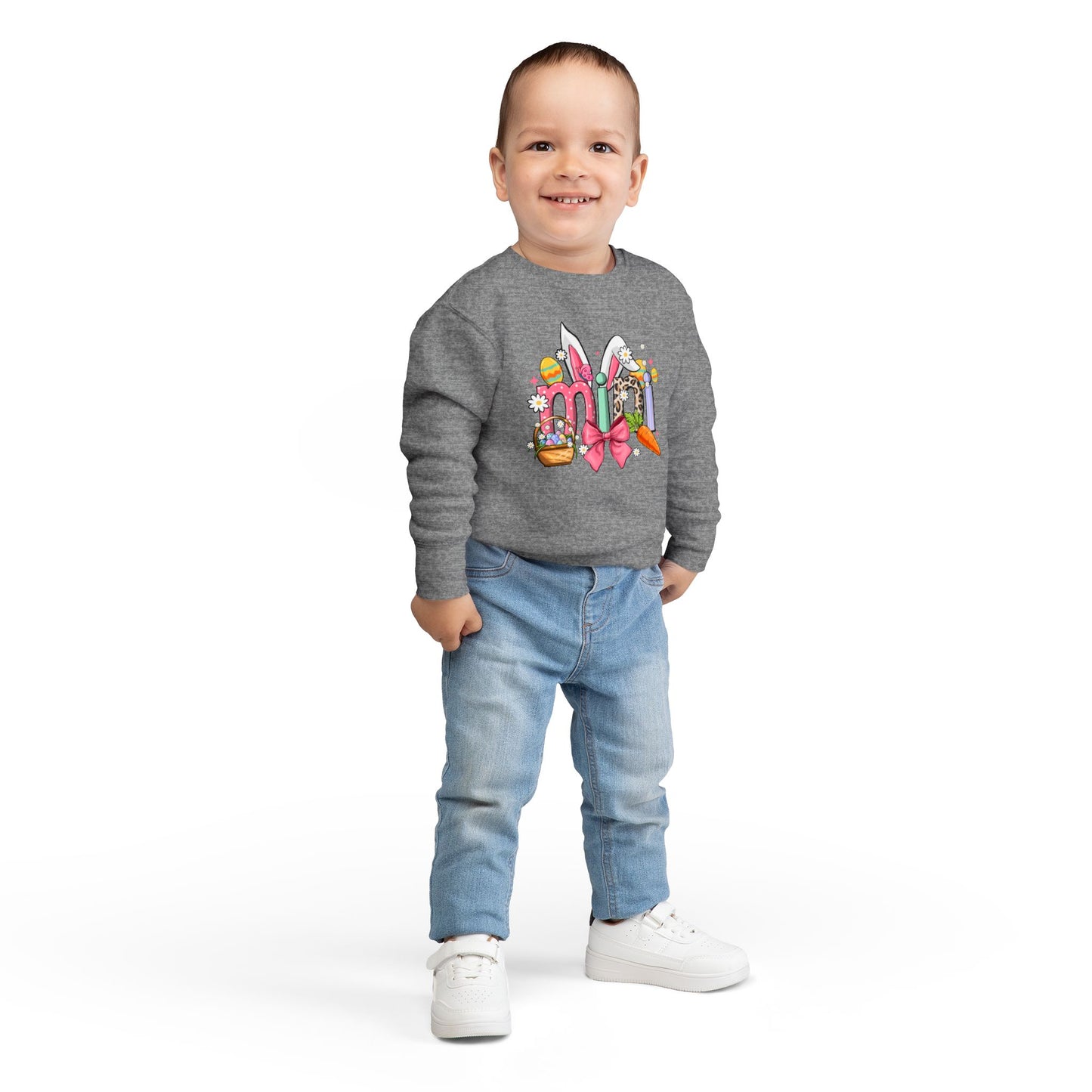 Easter Bunny Toddler Sweatshirt — Cute Spring Egg Hunt Graphic