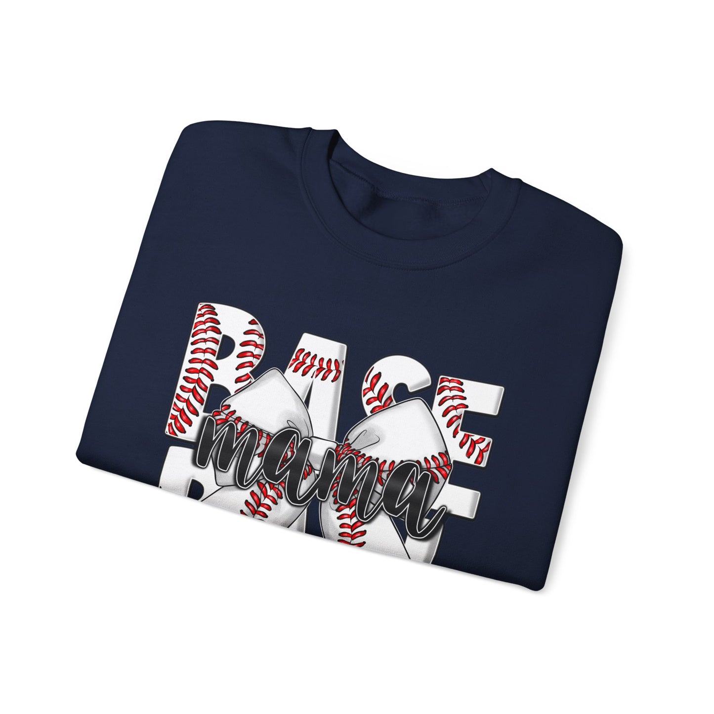 Baseball Mom Crewneck Sweatshirt — 'Base Mom' Graphic Pullover