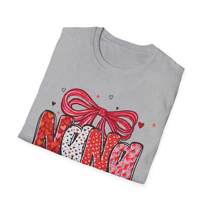 Nana Valentine Tee — Cute Bow & Heart Graphic "Nana" T-Shirt