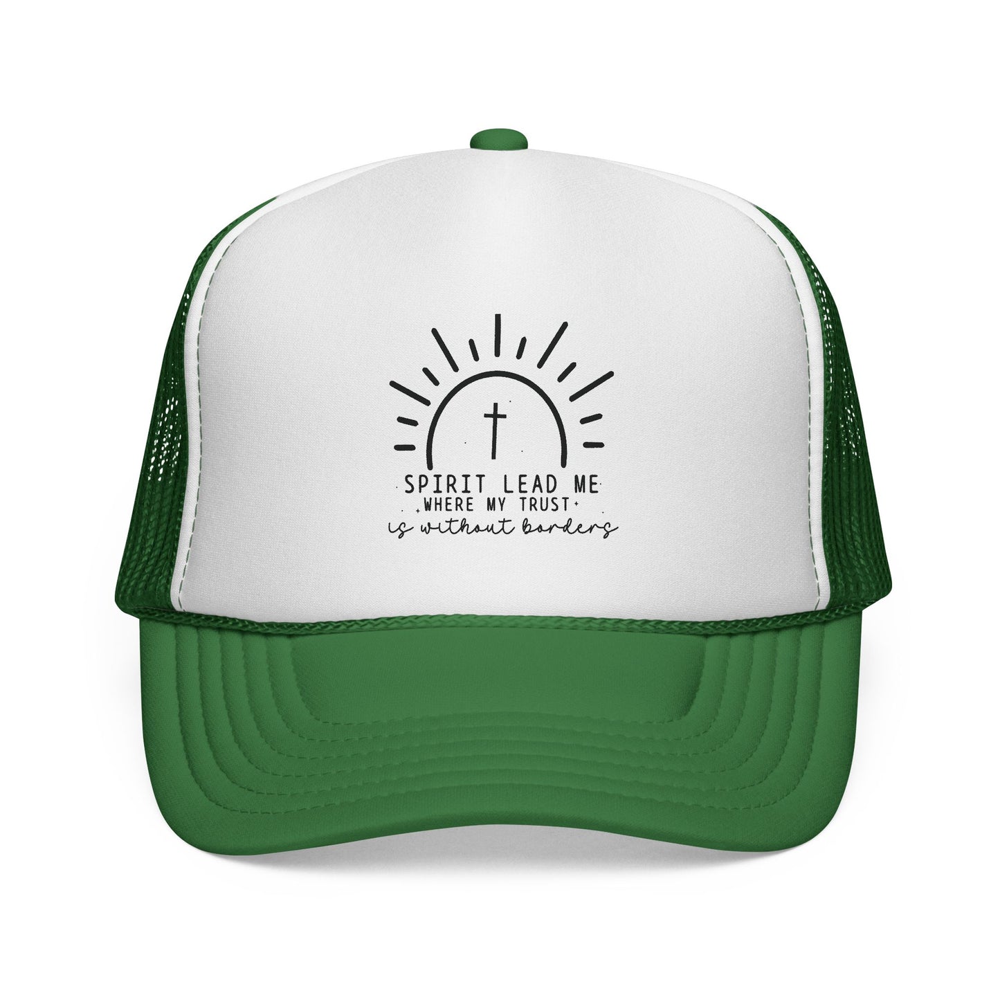 Christian Trucker Hat — "Spirit Lead Me Where My Trust Is Without t Borders" Mesh Cap