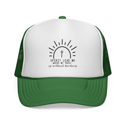 Christian Trucker Hat — "Spirit Lead Me Where My Trust Is Without t Borders" Mesh Cap
