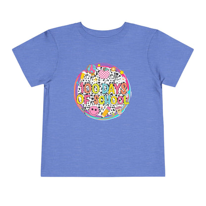 Toddler Tee — "100 Days of School" Colorful Celebration Shirt