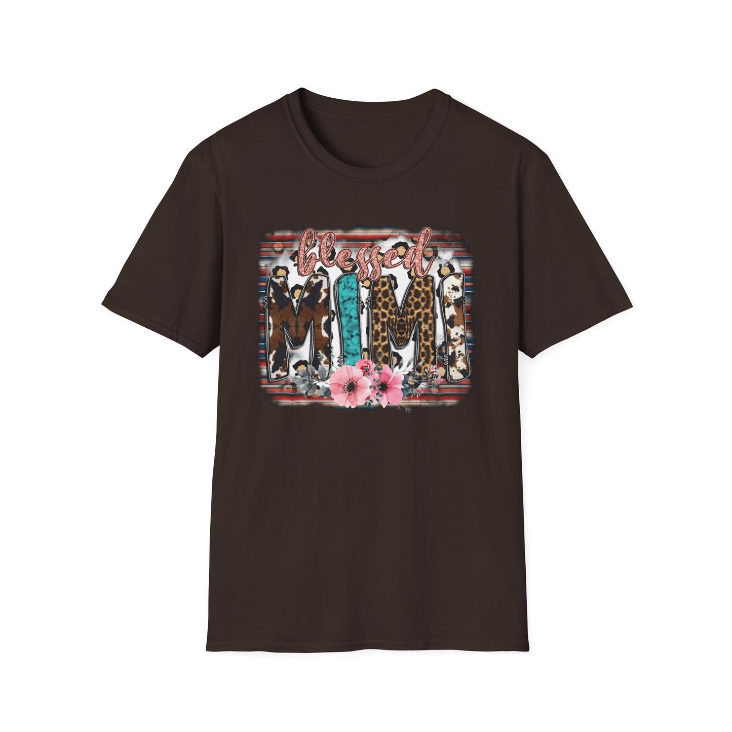 T-Shirt — 'Mama' Leopard & Floral Graphic Tee