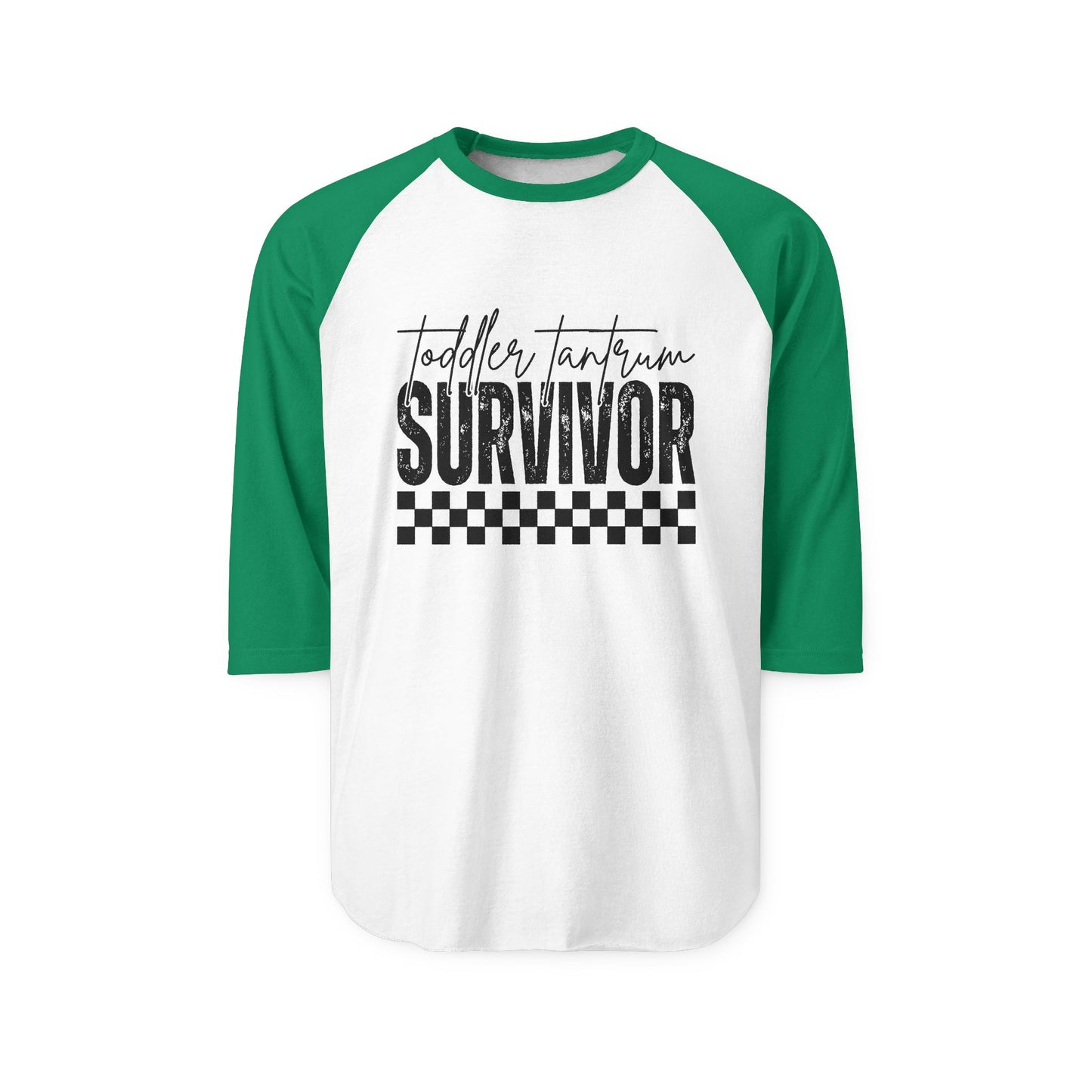 Toddler Tantrum Survivor Raglan Shirt — 3/4 Sleeve Baseball Tee